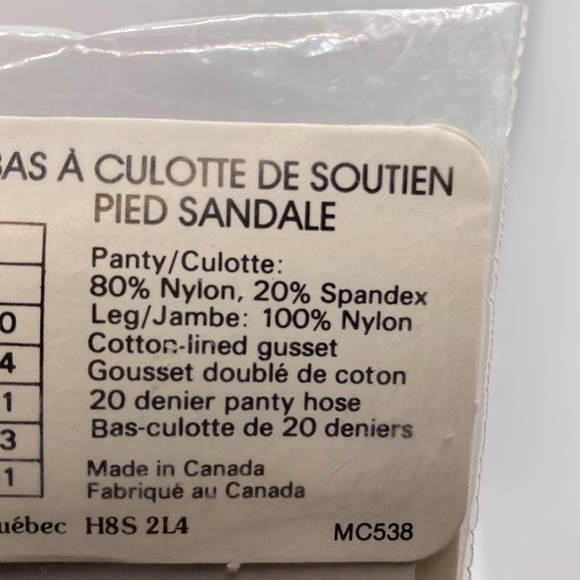 Whisper Control Top Pantyhose Nylons Spice Size Medium 6855 Sandalfoot - Picture 8 of 9